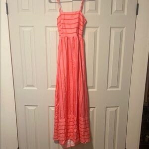 Pink Striped Maxi Dress